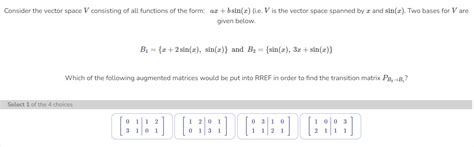 Solved Consider The Vector Space V Consisting Of All