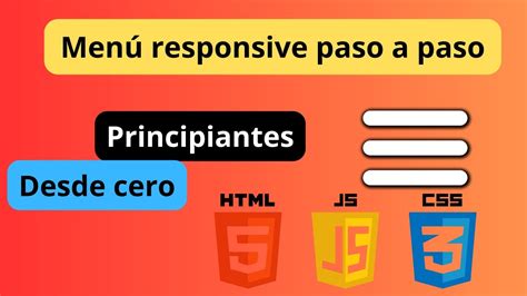 Como Hacer Un Menu Responsive Con Javascript Menu Responsive Con Html