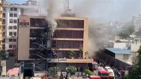 Fire In Lucknow Hotel Fire Breaks Out In Hazratganjs Levana Hotel 6