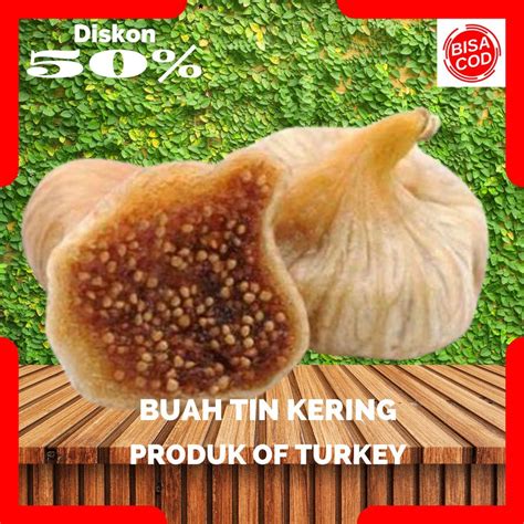 Jual Buah Tin Premium Asli Turkey 500GRAM Dried Figs Fig Buah Tin