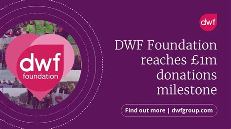 Dwf Foundation Reaches £1 Million Pound Donations Milestone Dwf Group