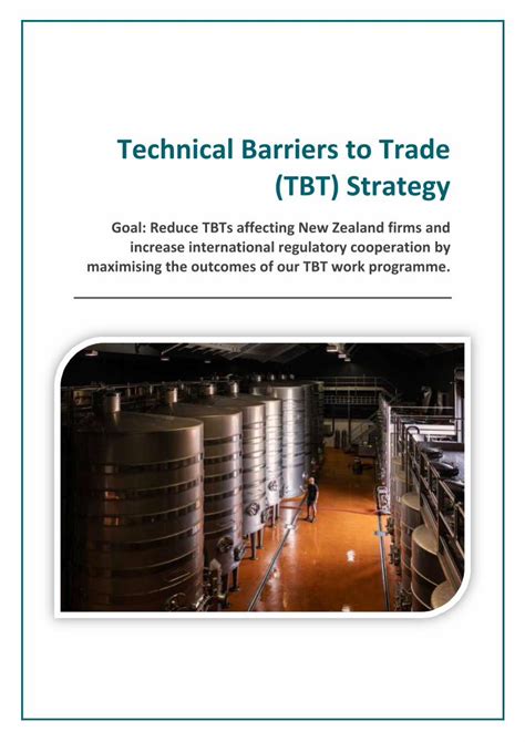 Pdf Technical Barriers To Trade Tbt Strategy Technical Barriers