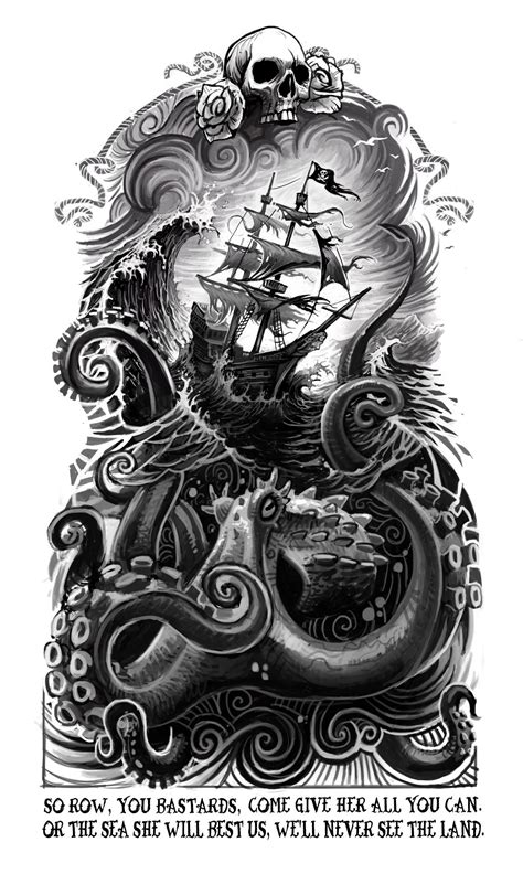 Clément Masson Illustrateur Nautical tattoo sleeve Nautical tattoo