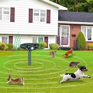 KOEPUO Cat Scarer For Garden Ultrasonic Fox Deterrents Solar Powered