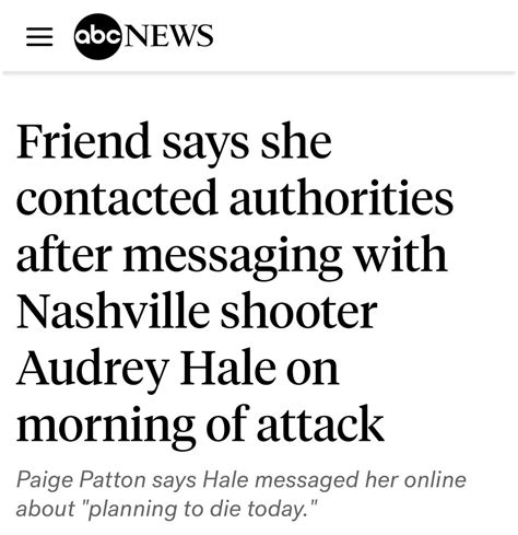 Oli London On Twitter Police Were Alerted To Audrey Hale On The Morning Before The Shooting