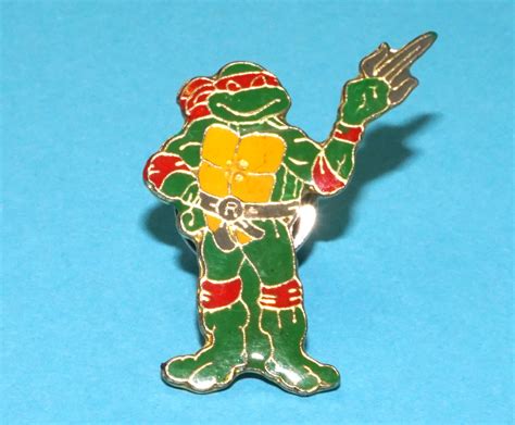 Tmnt Teenage Mutant Ninja Turtles Vintage Enamel Lapel Pin Ace