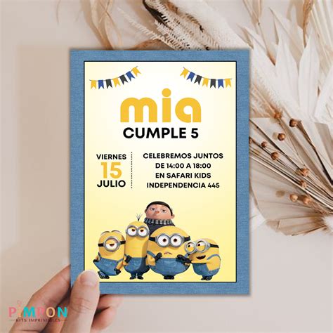 Kit Imprimible Textos Editables Minions Nace Un Villano