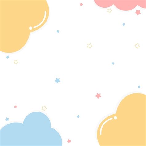 Lindo Fondo Con Corazones Y Nubes Vector Vector Premium