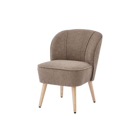 Fauteuil Tivoli Tissu Bouclette Taupe à Prix Carrefour