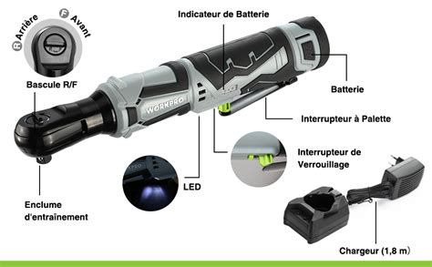 Workpro Cl Cliquet Sans Fil V N M Batteries De Ah