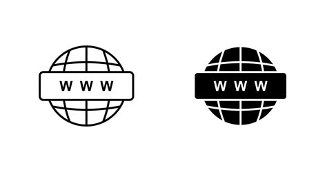 World Wide Web Vector Icon Vector Art At Vecteezy