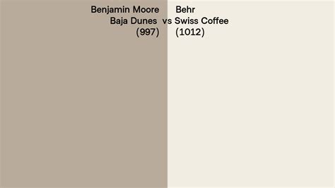 Benjamin Moore Baja Dunes 997 Vs Behr Swiss Coffee 1012 Side By