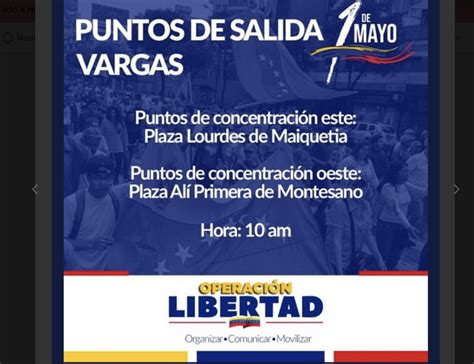 Éstos Son Los Puntos De Concentración De La Operación Libertad En Venezuela