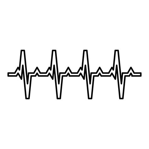 Gráfico De Pulso Latido Del Corazón Cardiograma Ritmo Gráfico Ecg Ecocardiograma Contorno