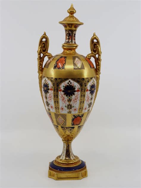 Lot Royal Crown Derby Imari Urn Pattern 2444 Approx 31cm High