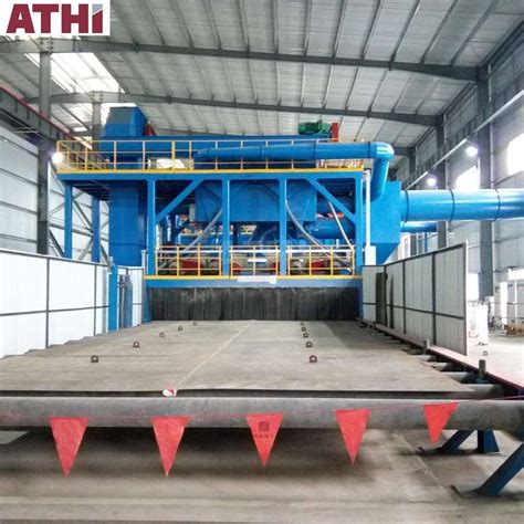 Steel Plate Roller Conveyor Shot Blasting Machine For Surface Cleaning