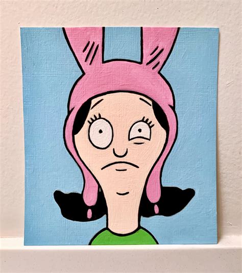 The Louise Belcher Eye Twitch Acrylic On Canvas Rbobsburgers