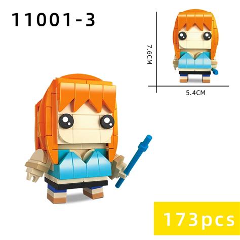 One Piece Brickheadz Building Blocks Luffy Nami Chopper Sanji Zoro Usopp Ace Franky Brook Robin