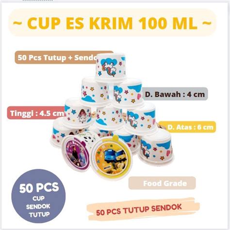 Jual Cup Es Krim Besar Cup Ice Cream Ml Harga Cup Plastik Es