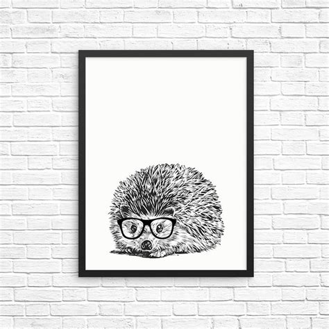 Hedgehog Wall Art, Hedgehog Print, Hedgehog Decor, Pet Animal Prints, Sign, Baby Animal Nursery ...