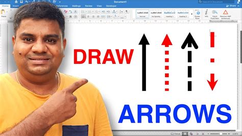 How To Put Arrow In Microsoft Word Youtube