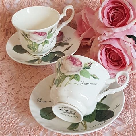 Vintage REDOUTE ROSES Tea Cup Saucer Roy Kirkham 2 Available Pink