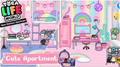 Toca Life World Neon Rainbow Apartment Makeover🌈 Out Now😱 Toca