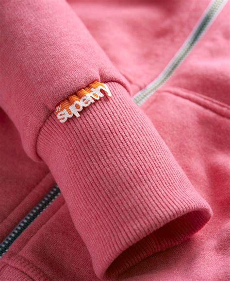 Womens Orange Label Zip Hoodie In Paradise Pink Marl Superdry Uk