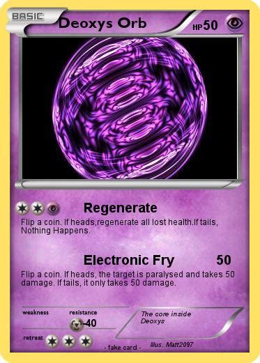 Pokémon Deoxys Orb Regenerate My Pokemon Card