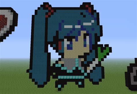 Minecraft Chibi Pixel Art Grid