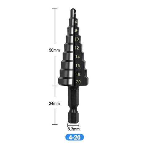 Versatile Nitrogen Coated Straight Groove Step Drill Bit For Various