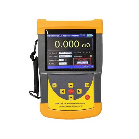 HVHIPOT GDZRC 10H Hand Held Transformer DC Winding Resistance Tester