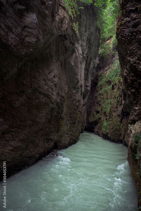 Inside The Aare Gorge A Section Of The River Aare That Carves Through