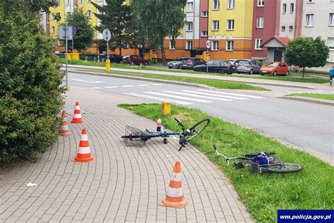 Czołowe zderzenie dwóch rowerzystów