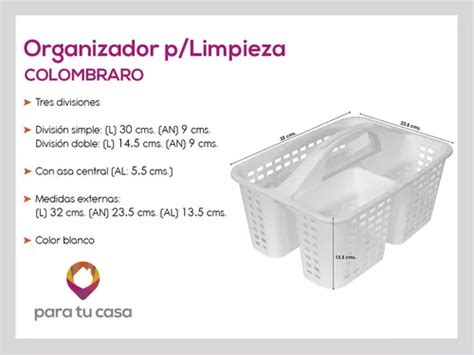 Canasto Organizador Cesto Limpieza Plastico Colombraro En Venta En