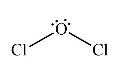 What is the molecular geometry of Cl2O using the VSEPR theory? | Study.com