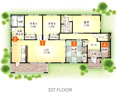 4ldkの平屋の間取り集：30～40坪の注文住宅を建てる｜注文住宅の教科書：fp監修の家づくりブログ