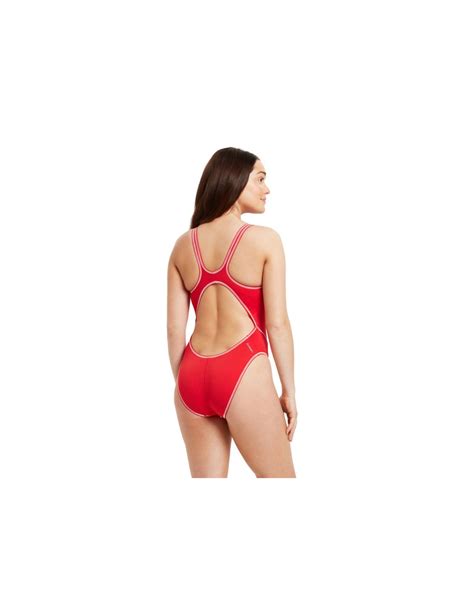 Ba Ador De Nataci N Zoggs Wire Masterback Mujer Rojo