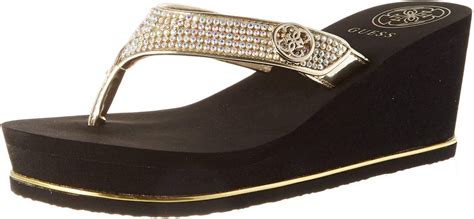 Guess Womens Gwsarraly4 Flip Flop Gold • Se Pris