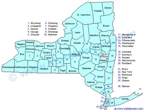 isimez: new york state counties map