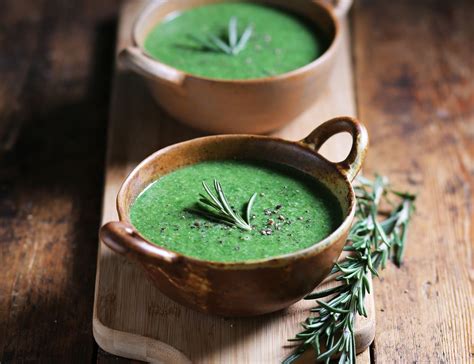 Roasted Garlic Spinach And Buckwheat Soup Recipe Abel And Cole