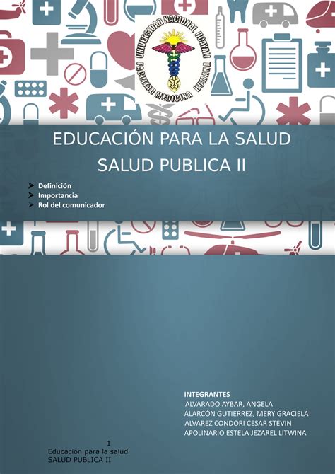 Trabajo Educaci N En Salud Grupo Educaci N Para La Salud