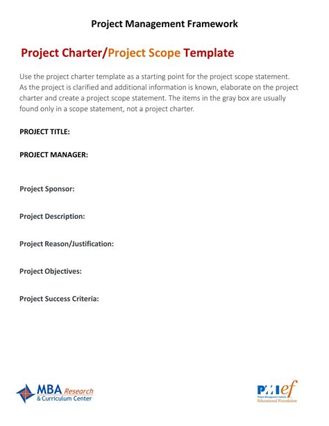 9 Project Scope Templates Word Excel Pdf Templates Nbkomputer