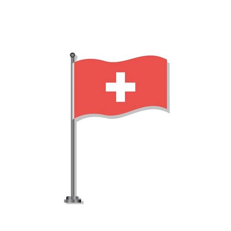 Ilustración de la plantilla de la bandera de suiza Vector Premium