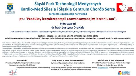 Wyk Ad Pani Profesor Dr Hab Justyny Druka A Kardio Med Silesia