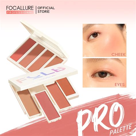 Focallure Pro Palette Diy Blush Blendable Natural Flush High Pigment