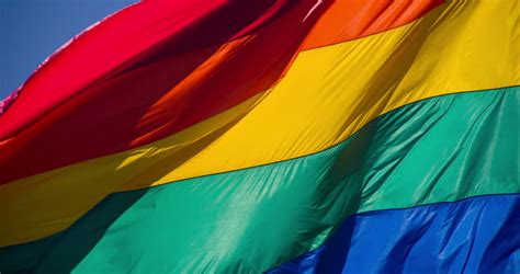 Slow Motion Gay Pride Flag Blowing In The Wind Stock Footage Video Shutterstock