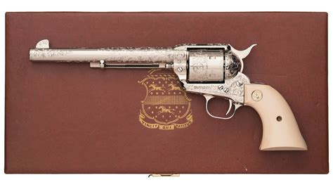 Cased Factory Engraved Colt Third Generation Single Action Army Rock Island Auction