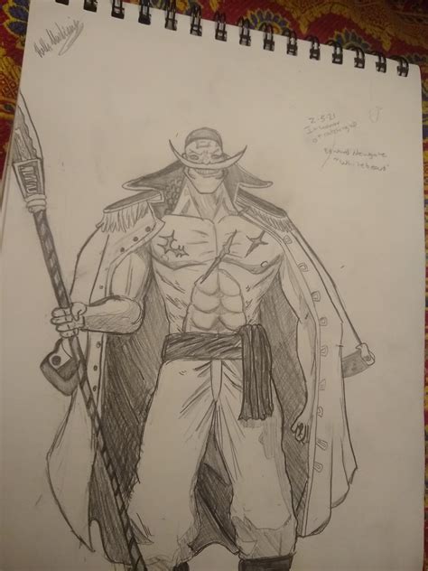 My Drawing Of Edward Newgate Aka Whitebeard The Photo Is Based Of Of