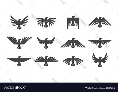 Eagles graphic element template for logo or icons Vector Image